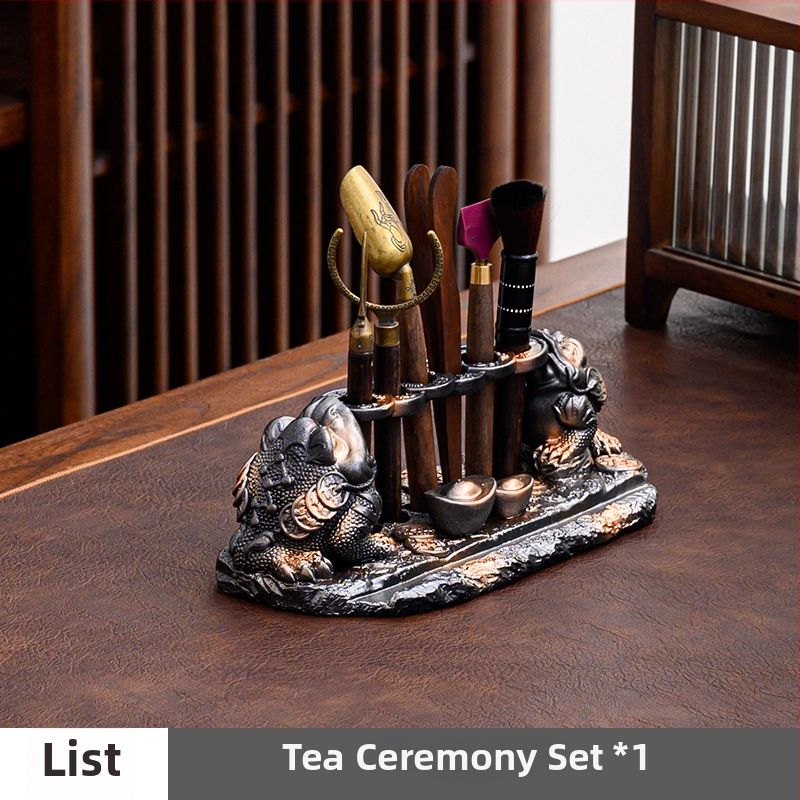 Set ceremonial de ceai Six Gentlemen pentru Kung Fu — accesorii din rășină de înaltă calitate, trusă completă de instrumente pentru ceai, 0,5 kg, ambalaj inclus, vara 2024