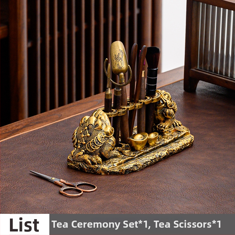 Set ceremonial de ceai Six Gentlemen pentru Kung Fu — accesorii din rășină de înaltă calitate, trusă completă de instrumente pentru ceai, 0,5 kg, ambalaj inclus, vara 2024