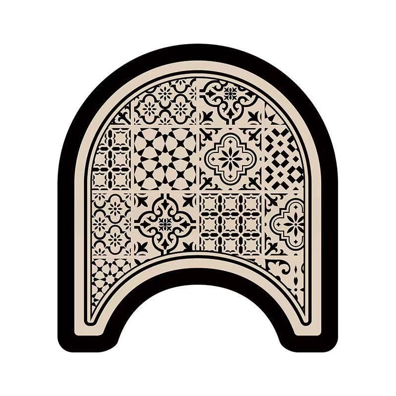 Комплект от три овални диатомитни подложки за баня и вход – бързосъхнещи, перящи се, стил лукс