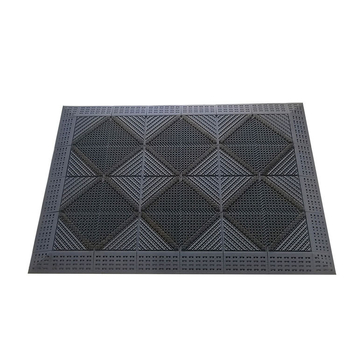 Подова постелка - нехлъзгаща се, външна входна за хотел, събира кал и прах, квадратна, дебелина 2,5 cm, пластмасов полимер, персонализируема за комерсиална употреба