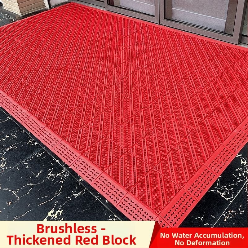 Подова постелка - нехлъзгаща се, външна входна за хотел, събира кал и прах, квадратна, дебелина 2,5 cm, пластмасов полимер, персонализируема за комерсиална употреба
