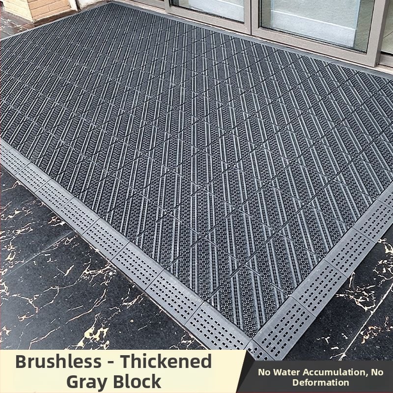 Подова постелка - нехлъзгаща се, външна входна за хотел, събира кал и прах, квадратна, дебелина 2,5 cm, пластмасов полимер, персонализируема за комерсиална употреба