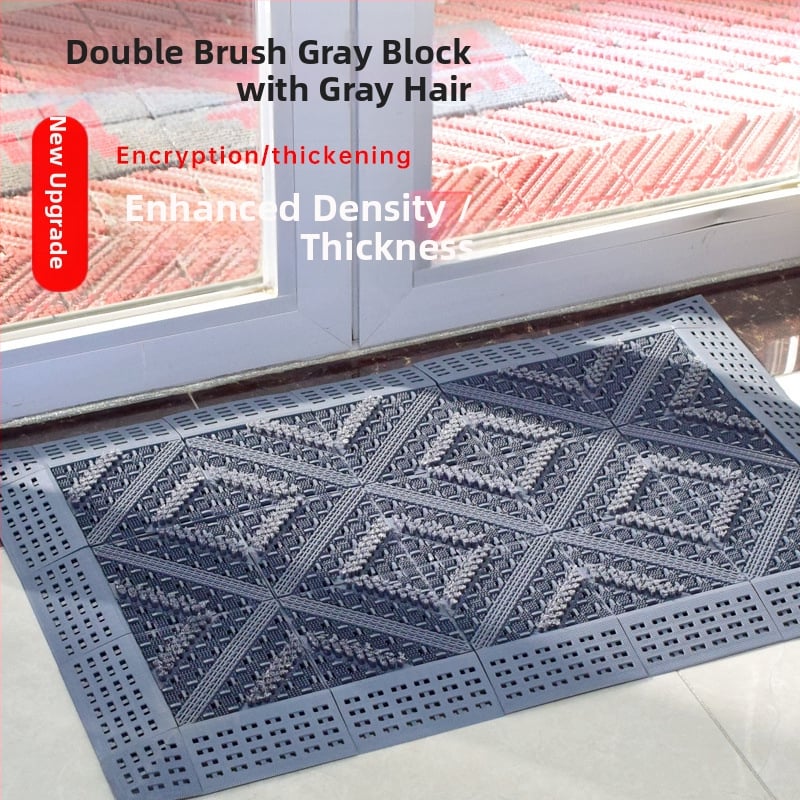 Подова постелка - нехлъзгаща се, външна входна за хотел, събира кал и прах, квадратна, дебелина 2,5 cm, пластмасов полимер, персонализируема за комерсиална употреба