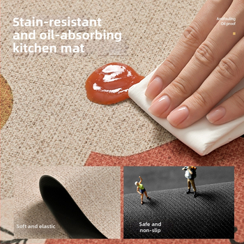 Кухненски подов килим: Неплъзгащ се, Маслоустойчив, Миещ се, Водопоглъщащ, Диатомна глина