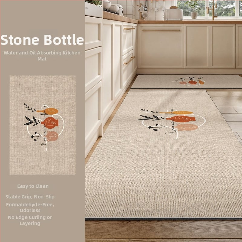 Кухненски подов килим: Неплъзгащ се, Маслоустойчив, Миещ се, Водопоглъщащ, Диатомна глина