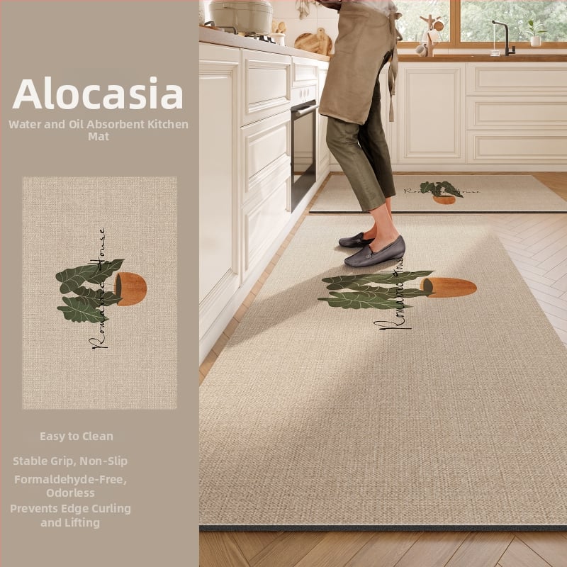 Кухненски подов килим: Неплъзгащ се, Маслоустойчив, Миещ се, Водопоглъщащ, Диатомна глина