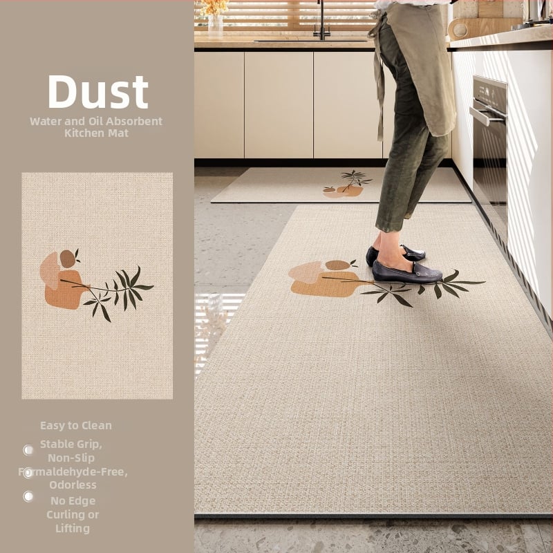 Кухненски подов килим: Неплъзгащ се, Маслоустойчив, Миещ се, Водопоглъщащ, Диатомна глина