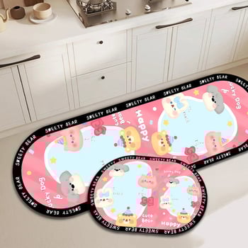 Įėjimo kilimėlis su animaciniu piešiniu iš diatomito molio, sugeria vandenį, neslidus, tinkamas vonios, virtuvės, svetainės ir įėjimo zonai