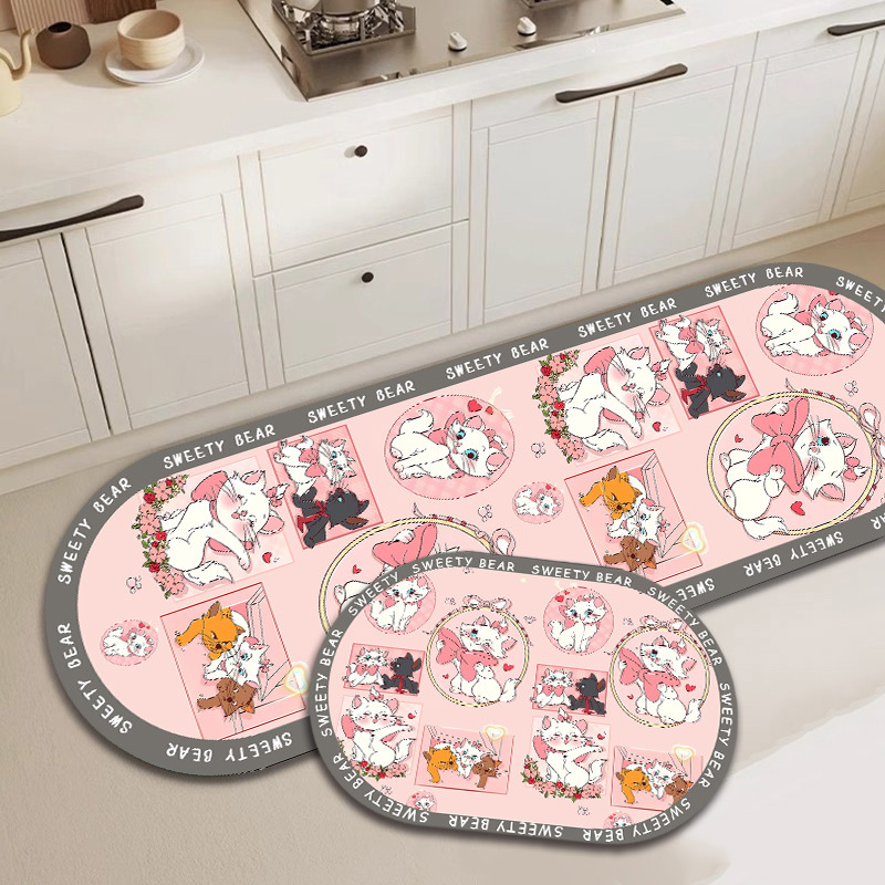 Įėjimo kilimėlis su animaciniu piešiniu iš diatomito molio, sugeria vandenį, neslidus, tinkamas vonios, virtuvės, svetainės ir įėjimo zonai