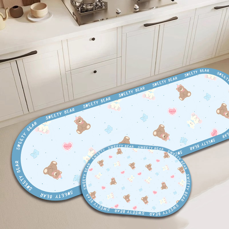 Įėjimo kilimėlis su animaciniu piešiniu iš diatomito molio, sugeria vandenį, neslidus, tinkamas vonios, virtuvės, svetainės ir įėjimo zonai