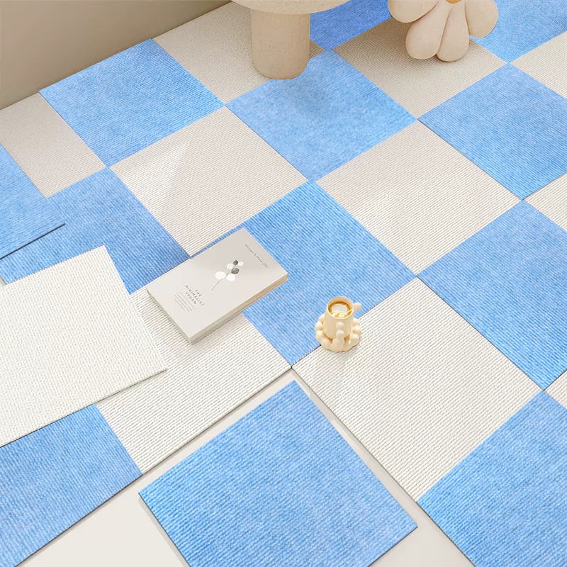 Pašlīmējošas kvadrātveida grīdas plāksnes, poliestera šķiedra, vienots raksts, mazgājam veļas mašīnā, japāņu stils, mūsdienīga vienkāršība