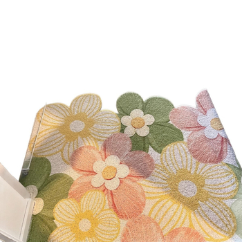 Ieejas durvju paklājs ar ziedu motīvu, materiāls: stieples cilpa, forma: ārpuszemes, stils: eļļas glezna, mazgājams