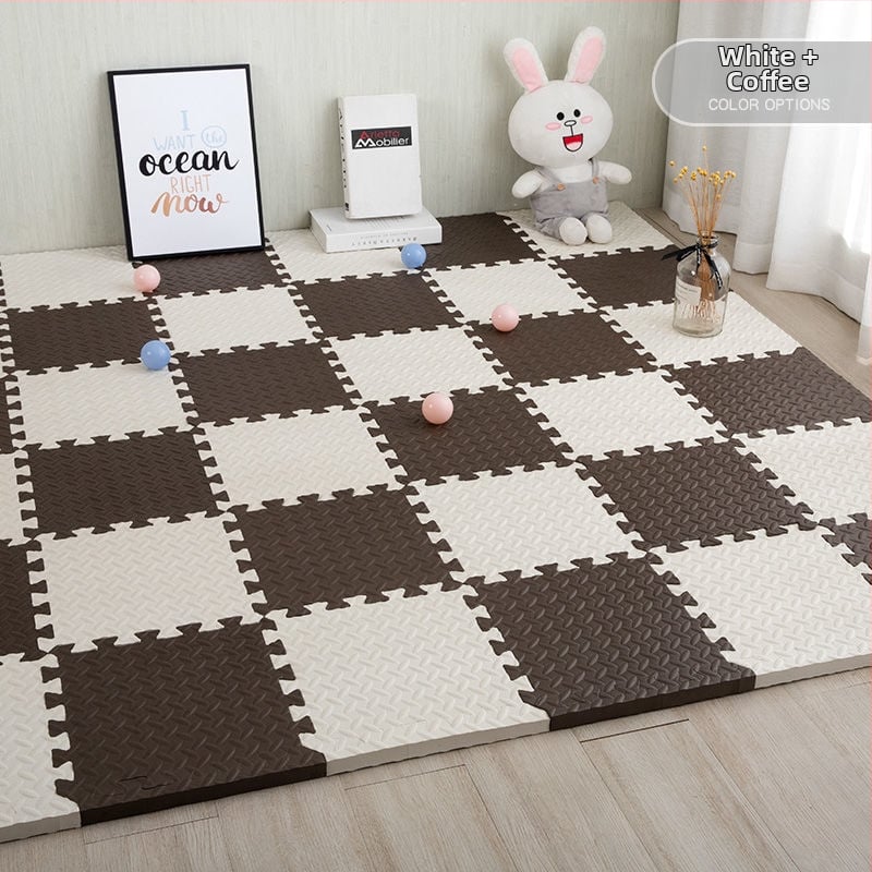 Bērnu putu pamatnes kilimats ar savienojamiem puzles elementiem, burbuļveida materiāls, guļamistabai, mūsdienīgs vienkāršums