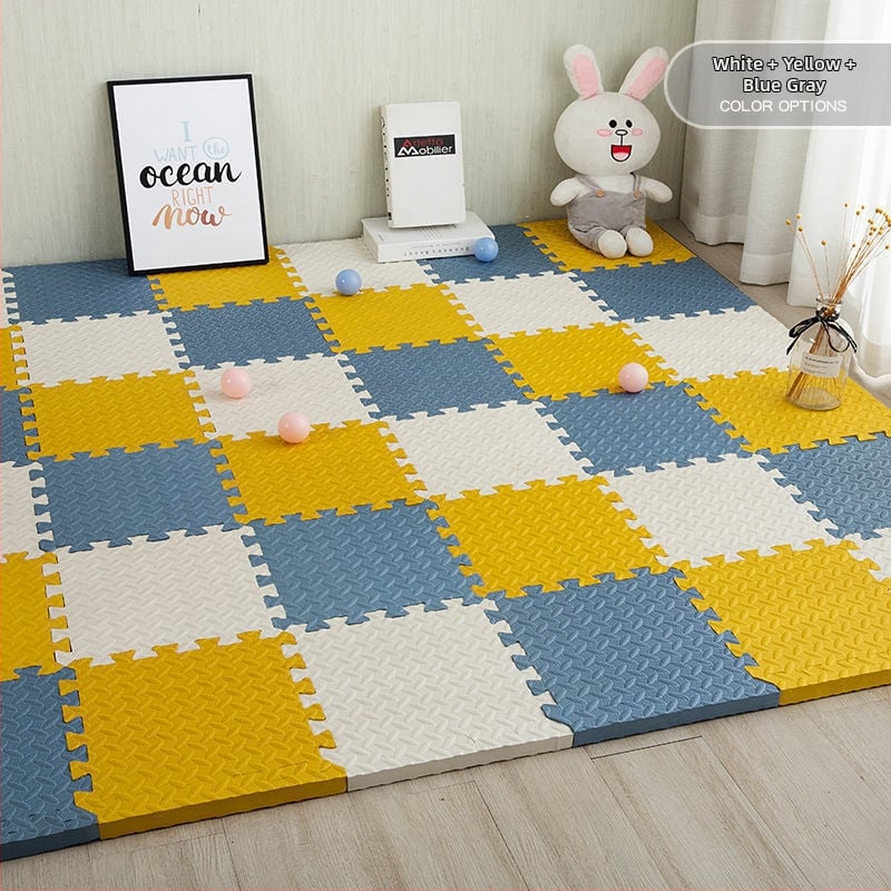Bērnu putu pamatnes kilimats ar savienojamiem puzles elementiem, burbuļveida materiāls, guļamistabai, mūsdienīgs vienkāršums