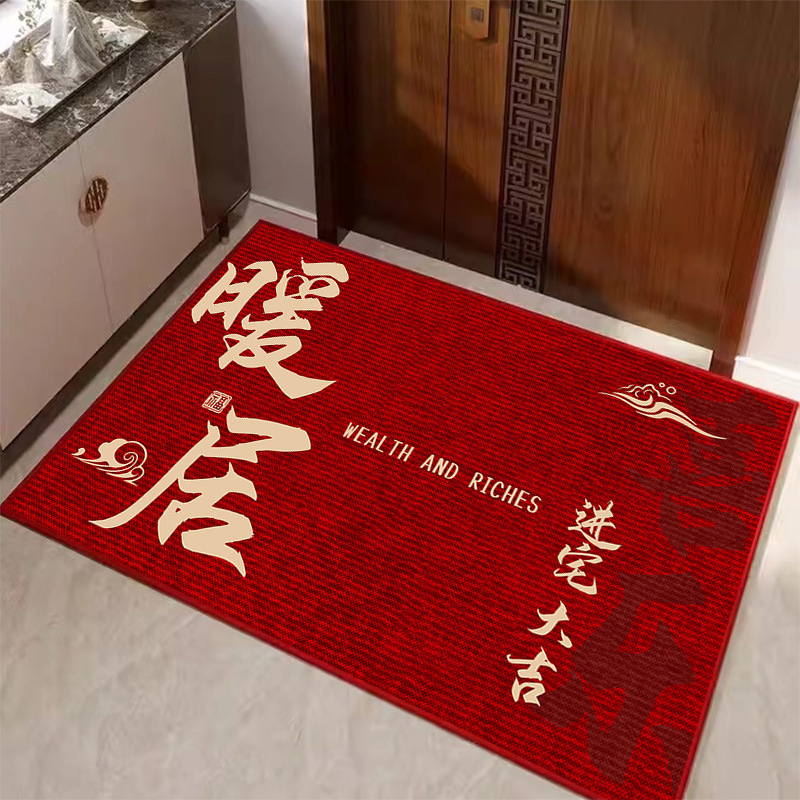 Ieejas paklājs, kristāla velūrs, kvadrāta forma, pielāgota apdruka, mazgājams