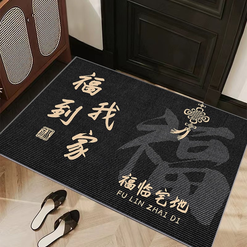 Ieejas paklājs, kristāla velūrs, kvadrāta forma, pielāgota apdruka, mazgājams