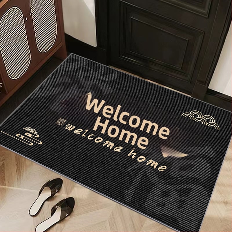 Ieejas paklājs, kristāla velūrs, kvadrāta forma, pielāgota apdruka, mazgājams