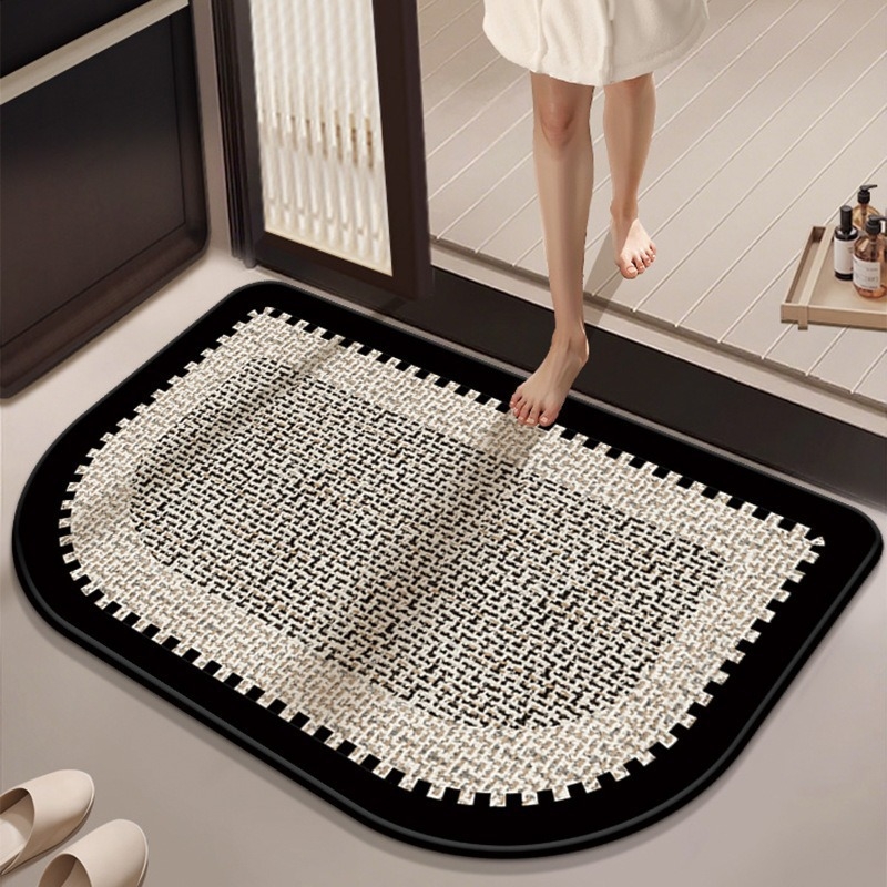 Grīdas paklājs no diatoma māla, izturīgs pret nodilumu un neslīdošs, absorbē ūdeni un ātri izžūst, pielāgojama drukātā virsma, piemērots dzīvojamajai istabai, guļamistabai, studijai, virtuvei, vannas istabai, ienākošajai telpai