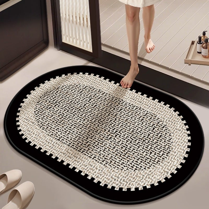 Grīdas paklājs no diatoma māla, izturīgs pret nodilumu un neslīdošs, absorbē ūdeni un ātri izžūst, pielāgojama drukātā virsma, piemērots dzīvojamajai istabai, guļamistabai, studijai, virtuvei, vannas istabai, ienākošajai telpai