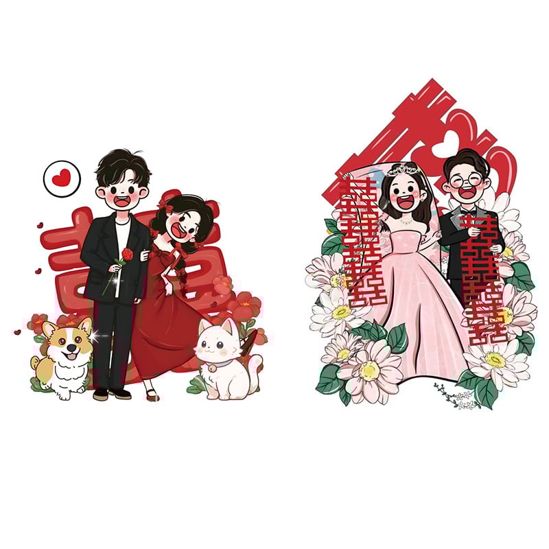 Elektrostatiniai lipdukai su Laimės žodžiu vestuvinei dekoracijai: spintos, sienos, langai, stiklas ir automobiliai (Nėra importuota; Kategorija: Laimingas žodis)