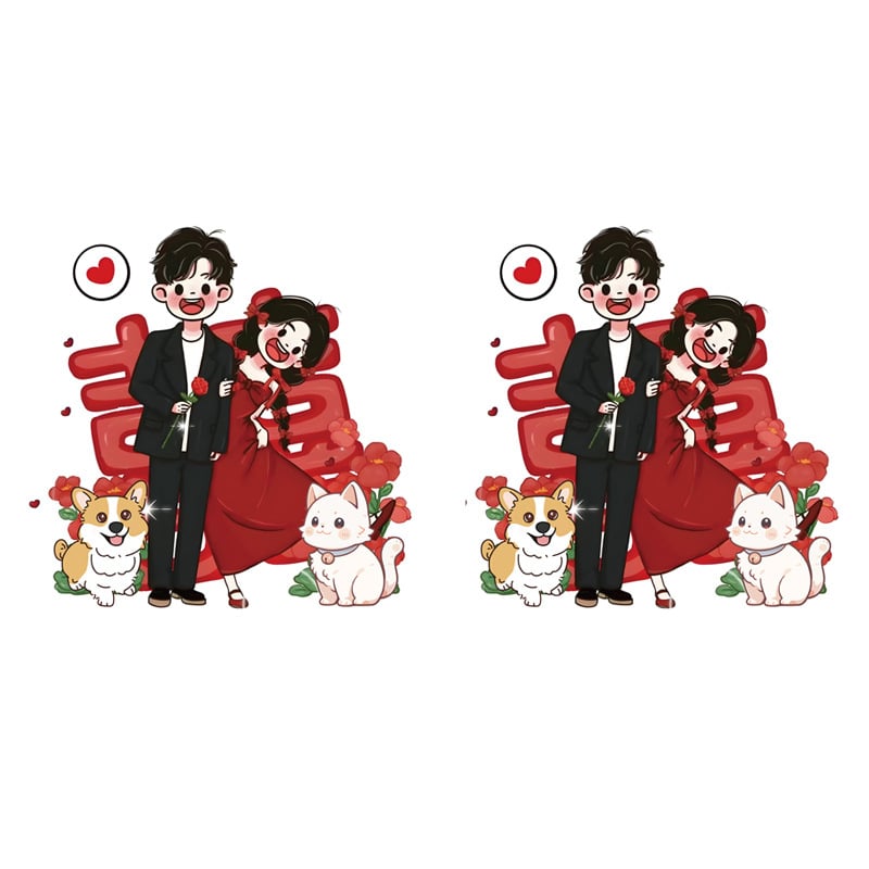 Elektrostatiniai lipdukai su Laimės žodžiu vestuvinei dekoracijai: spintos, sienos, langai, stiklas ir automobiliai (Nėra importuota; Kategorija: Laimingas žodis)