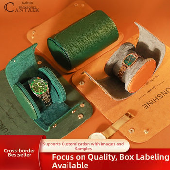 Pulksteņu uzglabāšanas kaste no PU ādas un velūra, ar 1 slotu/2 slotiem/3 slotiem, karstā uzdrukāšana, sudraba uzdrukāšana un serigrafija