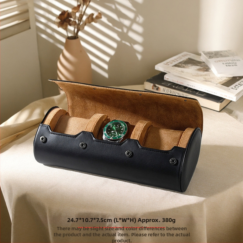 Pulksteņu uzglabāšanas kaste no PU ādas un velūra, ar 1 slotu/2 slotiem/3 slotiem, karstā uzdrukāšana, sudraba uzdrukāšana un serigrafija