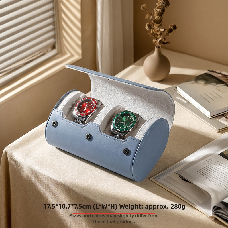 Pulksteņu uzglabāšanas kaste no PU ādas un velūra, ar 1 slotu/2 slotiem/3 slotiem, karstā uzdrukāšana, sudraba uzdrukāšana un serigrafija