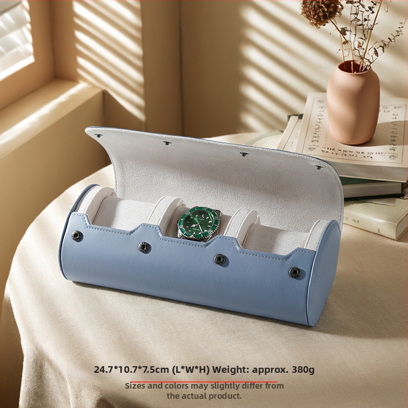 Pulksteņu uzglabāšanas kaste no PU ādas un velūra, ar 1 slotu/2 slotiem/3 slotiem, karstā uzdrukāšana, sudraba uzdrukāšana un serigrafija