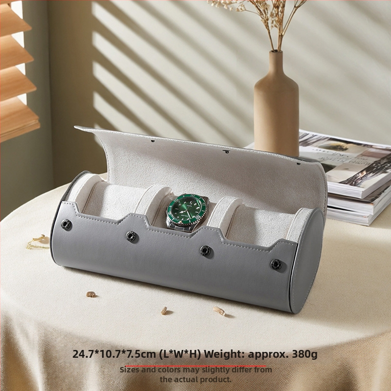 Pulksteņu uzglabāšanas kaste no PU ādas un velūra, ar 1 slotu/2 slotiem/3 slotiem, karstā uzdrukāšana, sudraba uzdrukāšana un serigrafija