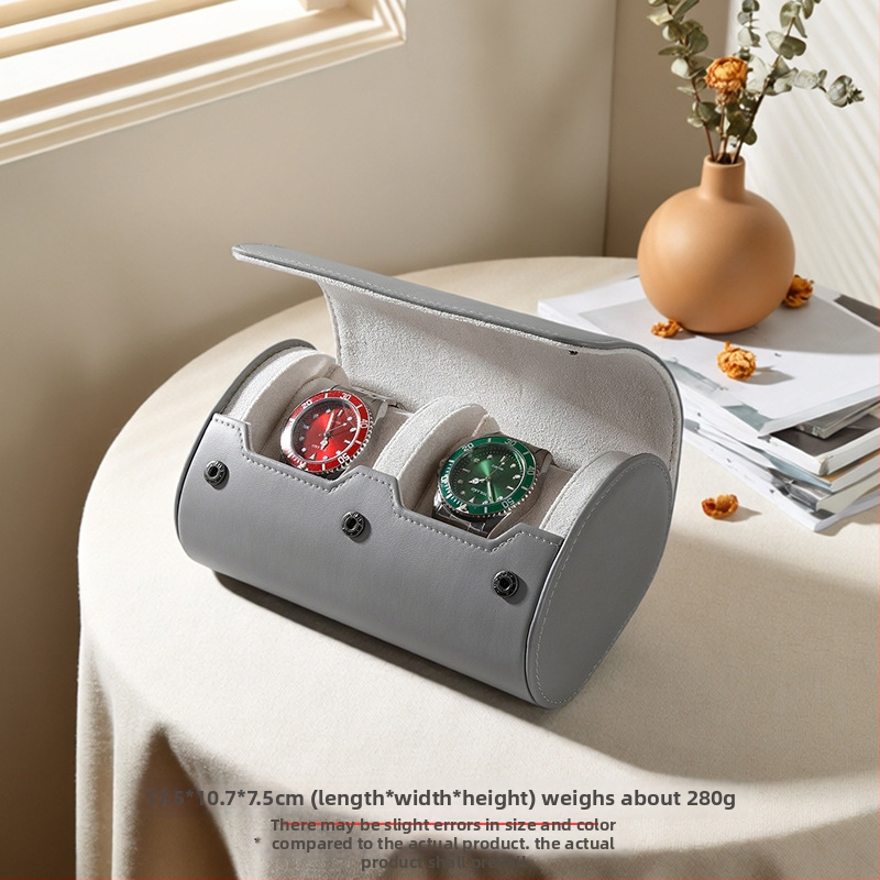 Pulksteņu uzglabāšanas kaste no PU ādas un velūra, ar 1 slotu/2 slotiem/3 slotiem, karstā uzdrukāšana, sudraba uzdrukāšana un serigrafija