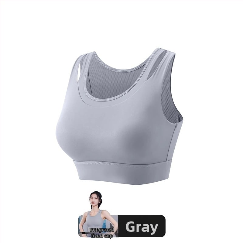 Γυναικείο αθλητικό σουτιέν με ενιαία σταθερή επένδυση στήθους, βασικό ύφασμα νάιλον, επένδυση από σπαντέξ (30–50%), χωρίς ιμάντες, τριγωνικά cups, μεσαίο σχήμα καλουπιού, απορροφά τον ιδρώτα, για τρέξιμο και γιόγκα