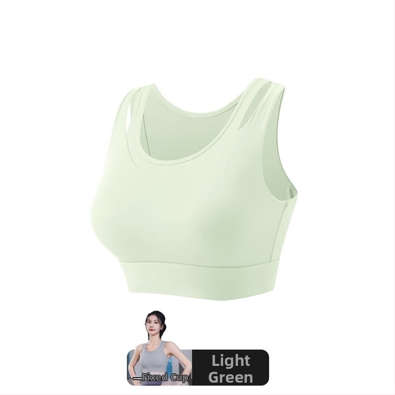 Γυναικείο αθλητικό σουτιέν με ενιαία σταθερή επένδυση στήθους, βασικό ύφασμα νάιλον, επένδυση από σπαντέξ (30–50%), χωρίς ιμάντες, τριγωνικά cups, μεσαίο σχήμα καλουπιού, απορροφά τον ιδρώτα, για τρέξιμο και γιόγκα
