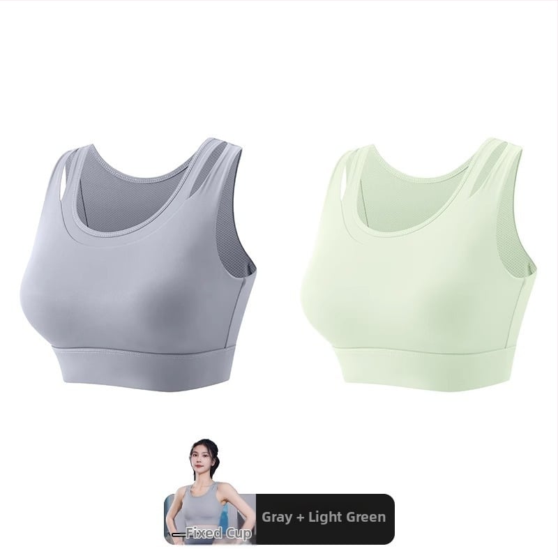 Γυναικείο αθλητικό σουτιέν με ενιαία σταθερή επένδυση στήθους, βασικό ύφασμα νάιλον, επένδυση από σπαντέξ (30–50%), χωρίς ιμάντες, τριγωνικά cups, μεσαίο σχήμα καλουπιού, απορροφά τον ιδρώτα, για τρέξιμο και γιόγκα