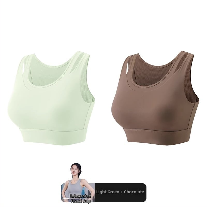Γυναικείο αθλητικό σουτιέν με ενιαία σταθερή επένδυση στήθους, βασικό ύφασμα νάιλον, επένδυση από σπαντέξ (30–50%), χωρίς ιμάντες, τριγωνικά cups, μεσαίο σχήμα καλουπιού, απορροφά τον ιδρώτα, για τρέξιμο και γιόγκα