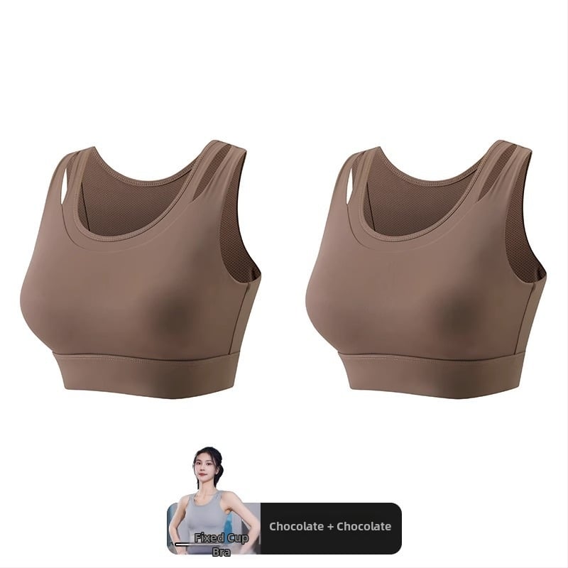 Γυναικείο αθλητικό σουτιέν με ενιαία σταθερή επένδυση στήθους, βασικό ύφασμα νάιλον, επένδυση από σπαντέξ (30–50%), χωρίς ιμάντες, τριγωνικά cups, μεσαίο σχήμα καλουπιού, απορροφά τον ιδρώτα, για τρέξιμο και γιόγκα