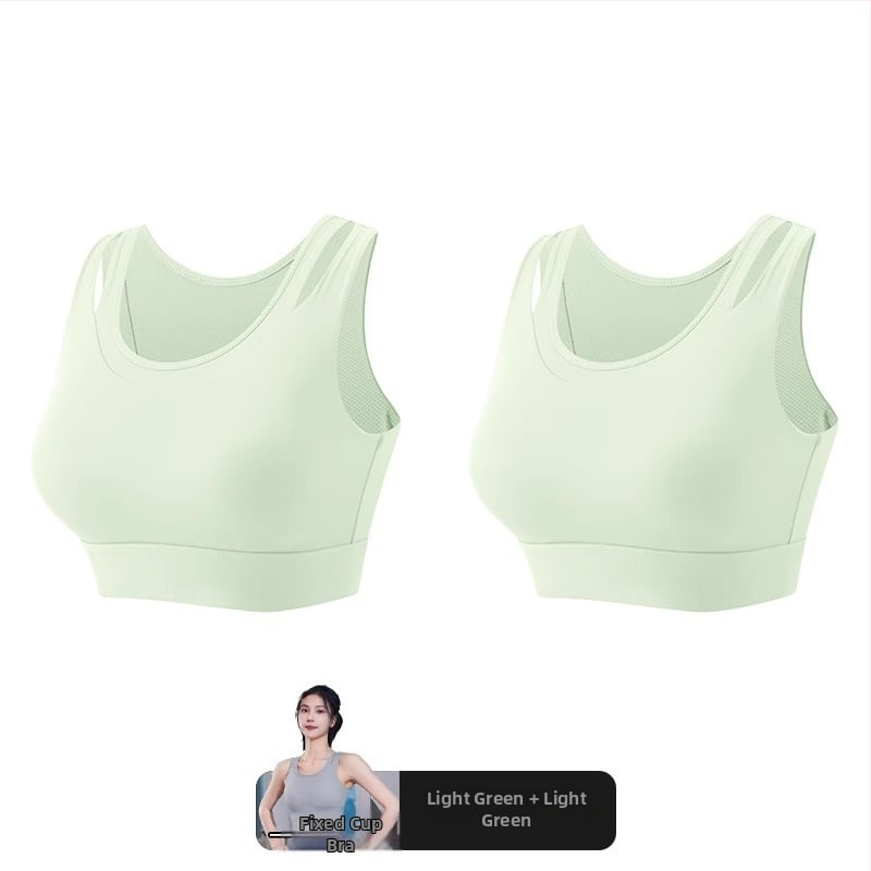 Γυναικείο αθλητικό σουτιέν με ενιαία σταθερή επένδυση στήθους, βασικό ύφασμα νάιλον, επένδυση από σπαντέξ (30–50%), χωρίς ιμάντες, τριγωνικά cups, μεσαίο σχήμα καλουπιού, απορροφά τον ιδρώτα, για τρέξιμο και γιόγκα