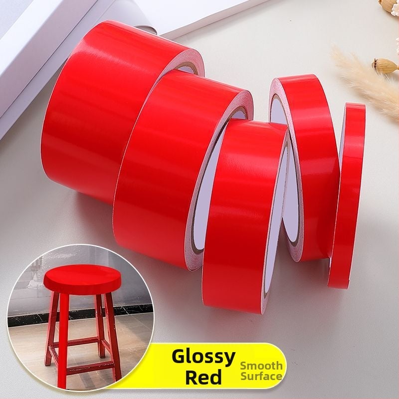 PVC декоративен стенен стикер лента – солиден модел, 1 бр., модерен минималистичен плосък дизайн