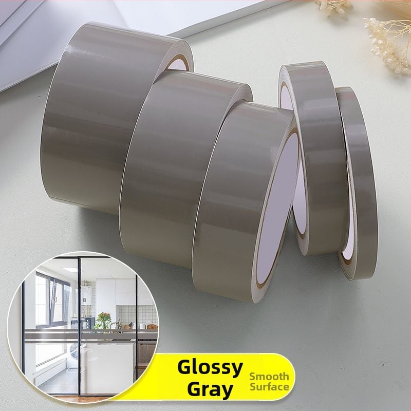 PVC декоративен стенен стикер лента – солиден модел, 1 бр., модерен минималистичен плосък дизайн