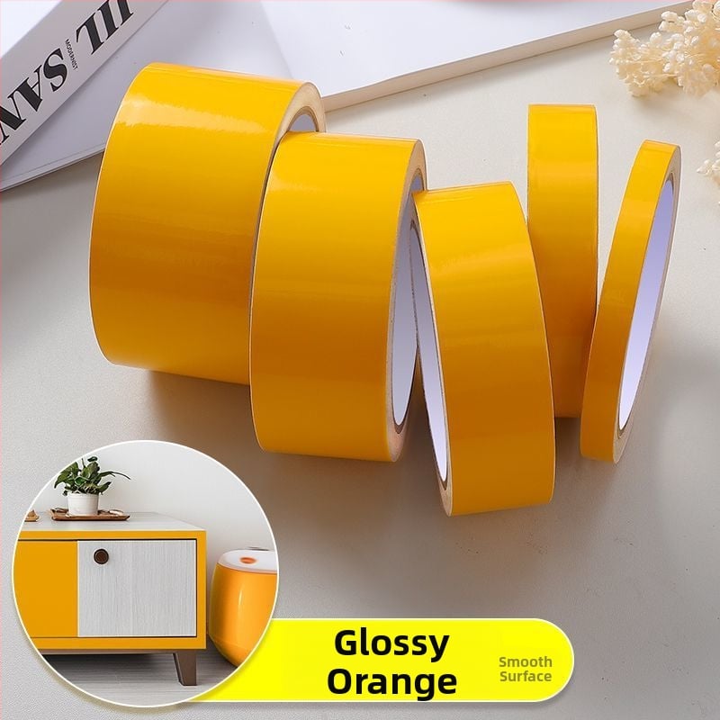 PVC декоративен стенен стикер лента – солиден модел, 1 бр., модерен минималистичен плосък дизайн