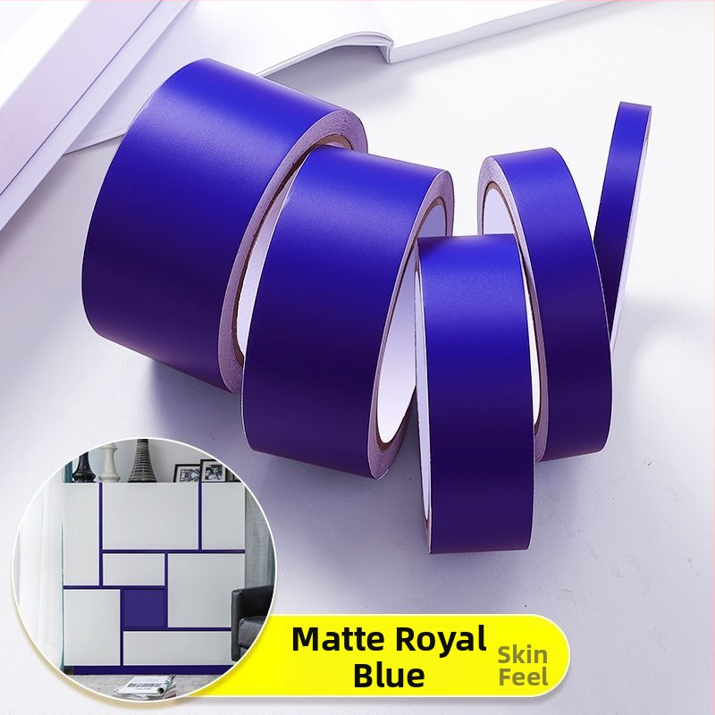 PVC декоративен стенен стикер лента – солиден модел, 1 бр., модерен минималистичен плосък дизайн