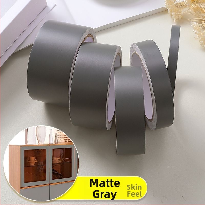 PVC декоративен стенен стикер лента – солиден модел, 1 бр., модерен минималистичен плосък дизайн