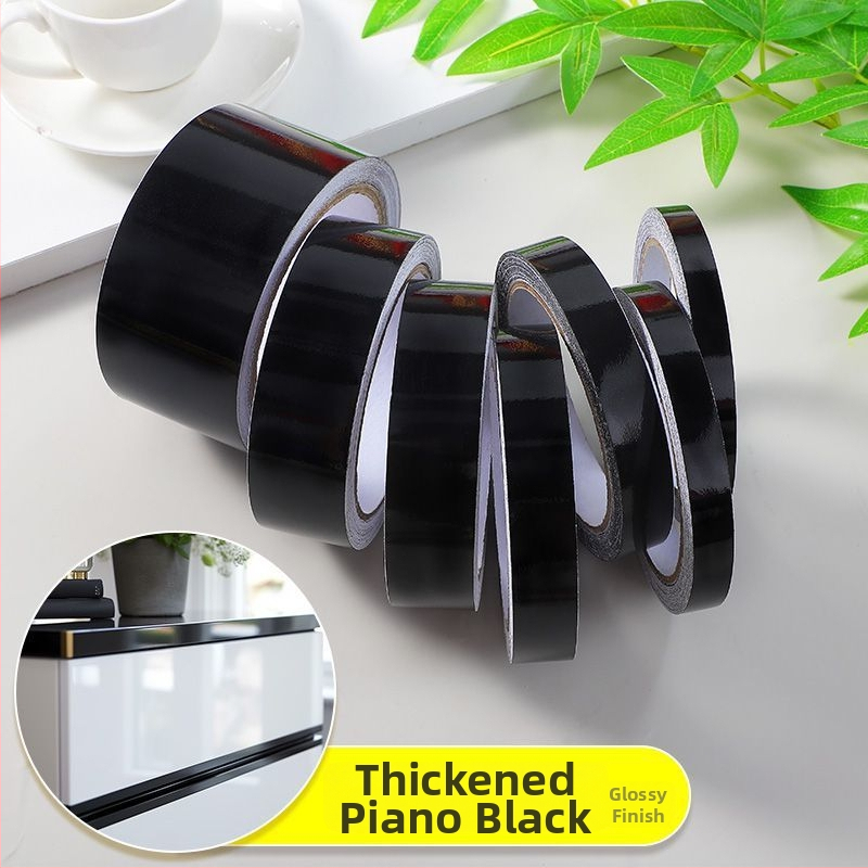 PVC декоративен стенен стикер лента – солиден модел, 1 бр., модерен минималистичен плосък дизайн