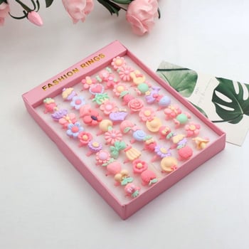 Gyermekeknek szánt műanyag/gyanta karikák, rajzfilm-stílus, kézzel készített, egyedi csomagolás