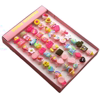 Gyermekeknek szánt műanyag/gyanta karikák, rajzfilm-stílus, kézzel készített, egyedi csomagolás