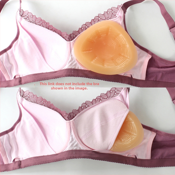 Постоперативна силиконова бюст-протеза с предпазен калъф, триъгълна и кръгла форма, конкавно дъно; удебелен силикон увеличава обема.