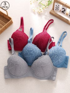 Csipkés melltartó állítható pántokkal, vékony formázott kosarakkal, fő anyag: nejlon, bélés: spandex, hátoldali 4 sor záróval