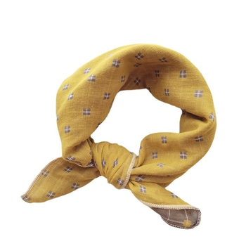 Șal pentru copii din bumbac, pătrat - model în carouri, țesătură Jacquard, decorativ