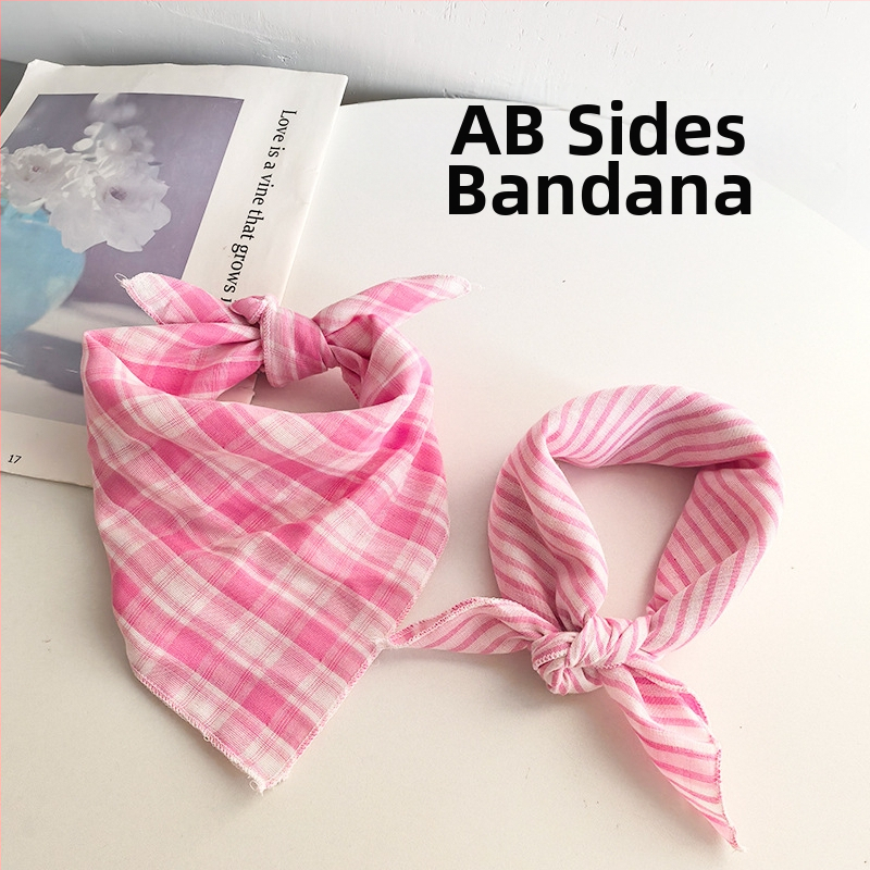 Detský bavlnený štvorcový šál - kockovaný vzor, jacquard pletenina, dekoratívny