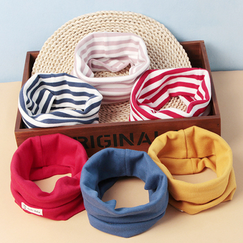 Detský bavlnený šál — teplý, jednofarebný, pletený